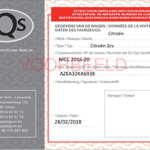 Prägen Fahrgestellnummer + Zertifikat